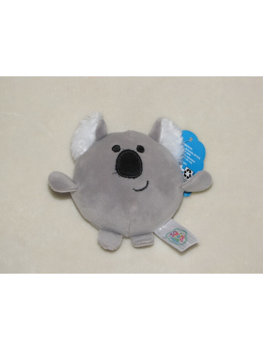 NEW Spark Create Imagine Mini Gray Koala Bear Rattle Soft Plush Baby Toy